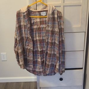 Ae plaid hoodie